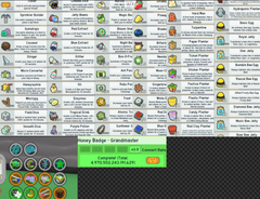 Bee Swarm Simulator | 50 Bees + 46 Types + All Gifteds + lv. 20-21 Hive | Red Hive | Dark Scythe+Tide Popper | 4.6Qd Total Honey + 21T Honey + Good Amulets + All GP's | Unverified thumbnail 2